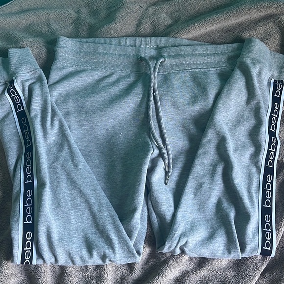 Bebe grey jogger sweatpants, size large - Picture 2 of 3